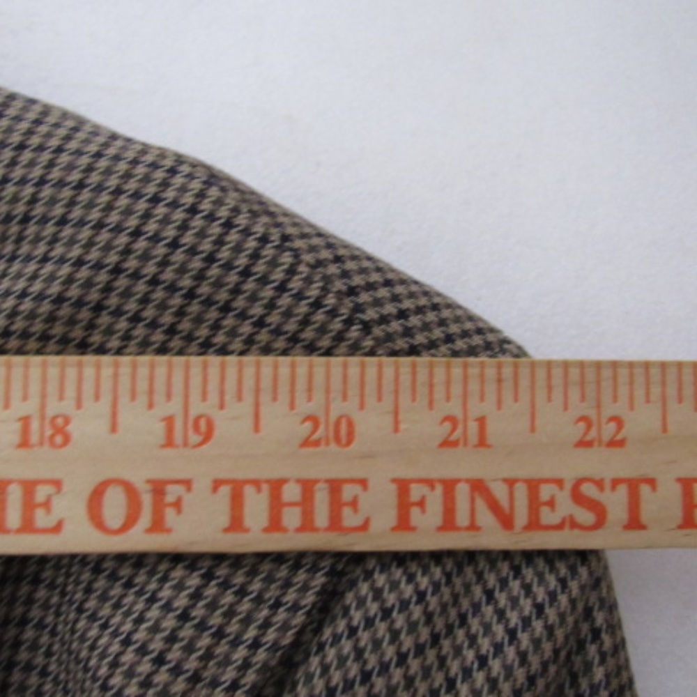Pendleton USA 100% Wool Sz 48R Brown Houndstooth Elbow Patch Vented Sport Coat - Picture 16 of 16